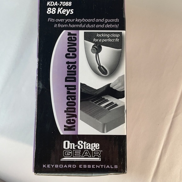 Keyboard Cover On-Stage KDA7088 88-key Keyboard Dust Cover - Black - Picture 8 of 9